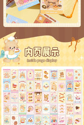 50piece/book Retro Cute Cream Bear Sticker for Phone Camera Journal Postcard DIY Kawaii Decoration Sticker Gift (ONLINE ORDER ONLY)