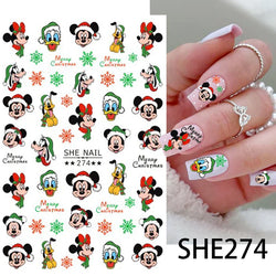 1PCS Disney Mickey Series Nail Stickers Cute 3D Minnie Nail Decorations Valentine's Day Christmas Self-Adhesive Nail Supplies *& (ONLINE ORDER ONLY)