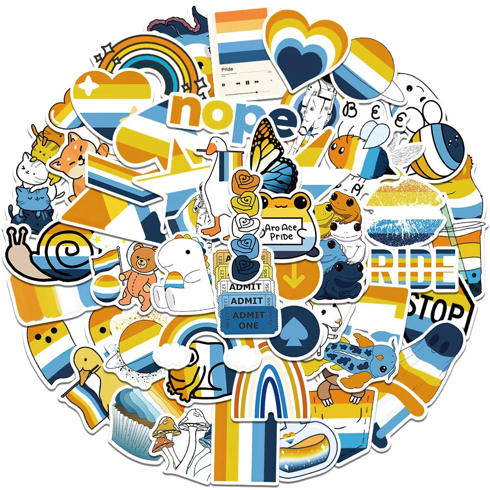 10/30/52PCS Aroace Pride LGBTQ Sticker Packs (ONLINE ORDER ONLY)