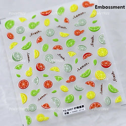 Summer Beach Bikini Watermelon Cat Popsicle Swim Ring Ice Cream Shell Coconut Tree Nail Art Decoration Stickers Manicure Decals (Online Order Only)