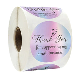 500pcs/roll Thank You Sticker 3.8cm Hologram Silver for Supporting Small Business Labels Envelope Sealing Gift Packaging Sticker (ONLINE ORDER ONLY)