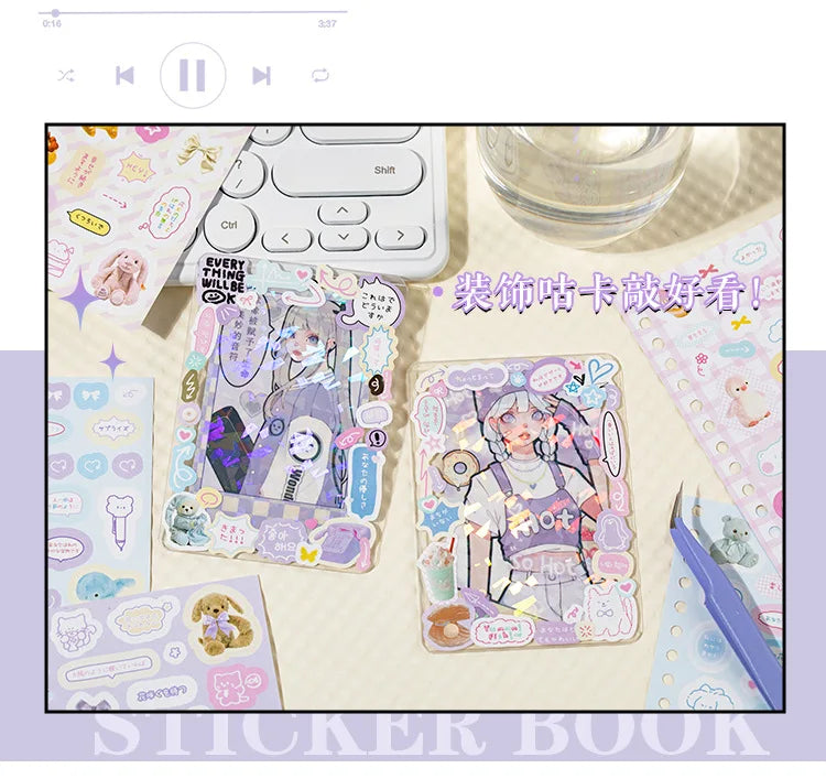 30sheets/piece Korean Ins Cute Collage Material Decorative Sticker Book Laptop Kpop Scrapbook Journal Kawaii Stickers Kids Gift (ONLINE ORDER ONLY)