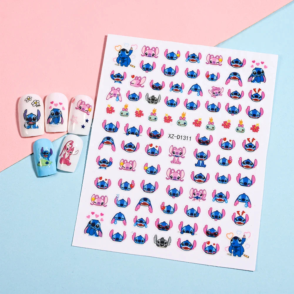 1PCS Disney Mickey Series Nail Stickers Cute 3D Minnie Nail Decorations Valentine's Day Christmas Self-Adhesive Nail Supplies *& (ONLINE ORDER ONLY)
