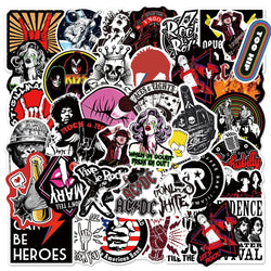 54CS New Trend Cartoon Rock Music Characters Graffiti Waterproof Sticker Suitcase Notebook Mobile Phone Refrigerator Skateboard (Online Order Only)