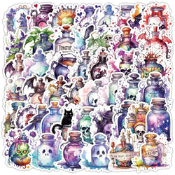 Cartoon Magic Potion Stickers Decals for Laptop Scrapbook Suitcase Fridge Kids Toys (Online Order Only)