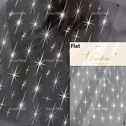 Colourful Star Moon Curved Line Arc Necklace Love Heart Hanging in The Air Starry Night Adhesive Nail Art Sticker Manicure Decal (Online Order Only)