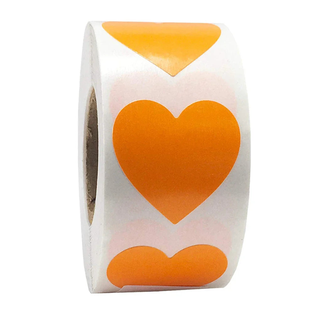 500pcs/roll Love Valentine's Day Stickers Seal Stickers Red Glowing Glitter Heart Gift Decoration Lables Stationery Sticker (ONLINE ORDER ONLY)