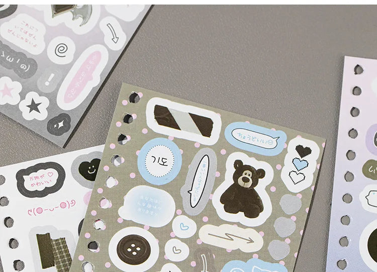 30sheets/piece Korean Ins Cute Collage Material Decorative Sticker Book Laptop Kpop Scrapbook Journal Kawaii Stickers Kids Gift (ONLINE ORDER ONLY)