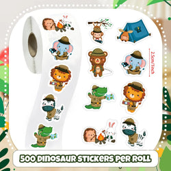 100-500pcs New Cartoon Animal Park Elephant Stickers for Kids Teacher Reward Encourage Sealing Label Stationery Sticker (ONLINE ORDER ONLY)