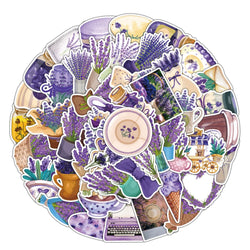 50Pcs Hot Beautiful Lavender Sticker Decoration Stationery Sticker DIY Ablum Diary Scrapbooking Label Sticker 2023 (ONLINE ORDER ONLY)