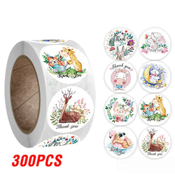 100-500pcs Round Cartoon Animal stickers for kids Teacher Reward Encourage Sticker Office Stationery for children 1inch (ONLINE ORDER ONLY)
