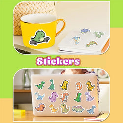10/30/100PCS Cartoon Small Dinosaur PVC Sticker Aesthetic Children's Decoration Scrapbooking Stationery School Supplies for Kids (ONLINE ORDER ONLY)