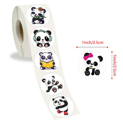 100-500pcs Cute Panda Cartoon Stickers Reward Sticker for Kids Gift Decoration Envelope Sealing Labels Stationery Stickers 1inch (ONLINE ORDER ONLY)