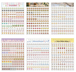 18 Sheets/piece Cute Mini Stickers Decorative Stickers Scrapbooking Laptop DIY Sticker Kids Toy Gift School Stationery (ONLINE ORDER ONLY)