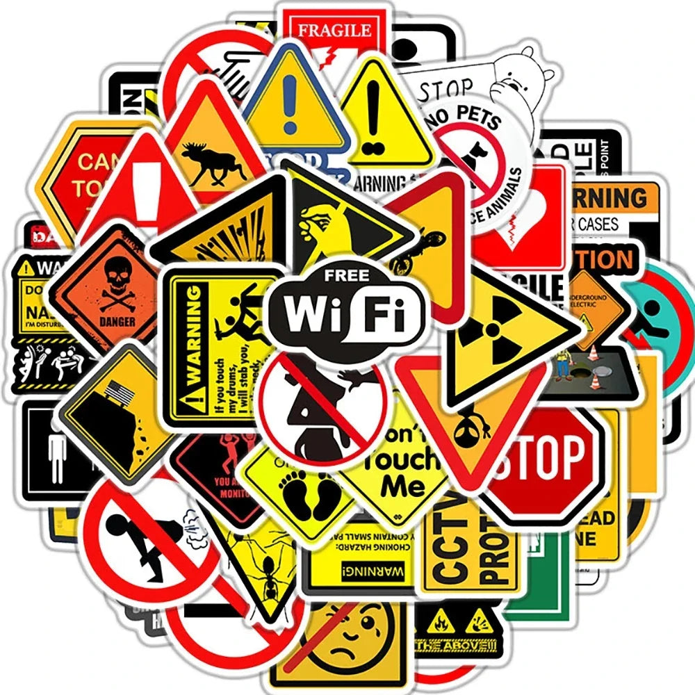 10/30/50PCS Warning and Label Sticker Packs (ONLINE ORDER ONLY)