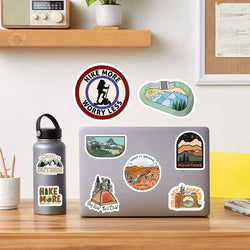 Outdoor Hiking Camping Stickers Forests Mountains DIY Toy Decorative Graffiti Decal for Phone Luggage Laptop Bottles Waterproof (ONLINE ORDER ONLY)