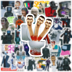 10/30/50PCS Skibidi Toilet Cartoon Stickers Funny Game Decals Waterproof Skateboard Phone Bike Laptop Fridge Graffiti Kids Toy (ONLINE ORDER ONLY)