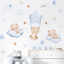 Cartoon Bear Cloud Star Nursery Wall Stickers Kids Room Decor (ONLINE ORDER ONLY)
