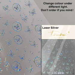 Dreamy Chic Butterfly Flower Bowknot Square Rhinestone Crystal 5D Self Adhesive Nail Art Stickers Fantasy Shiny Manicure Decals (ONLINE ORDER ONLY)