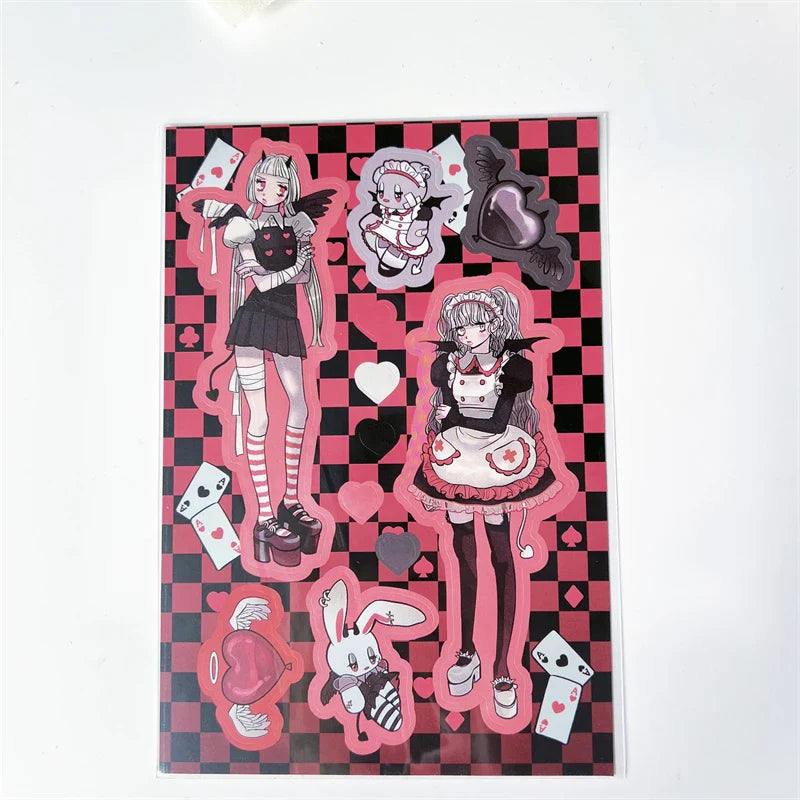 Korean ins Sweet Cool Girl Sticker Scrapbooking Diary DIY Album Decoration Sticker Aesthetic Stationery Art Supplies Personalizd (ONLINE ORDER ONLY)