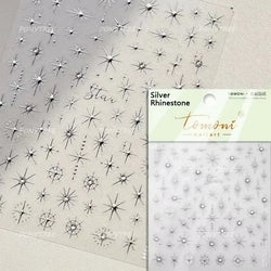 Romantic Purple Star Moon Butterfly Bowknot Retro Water Drop Gem Starburst Adhesive Nail Art Stickers Starlight Manicure Decals (ONLINE ORDER ONLY)
