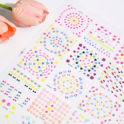 30pcs 3D Flowers Design Nail Art Stickers Colorful Floral Bow Tie Heart Butterfly Design Nail Decals Spring Summer Nail Supplies (Online Order Only)