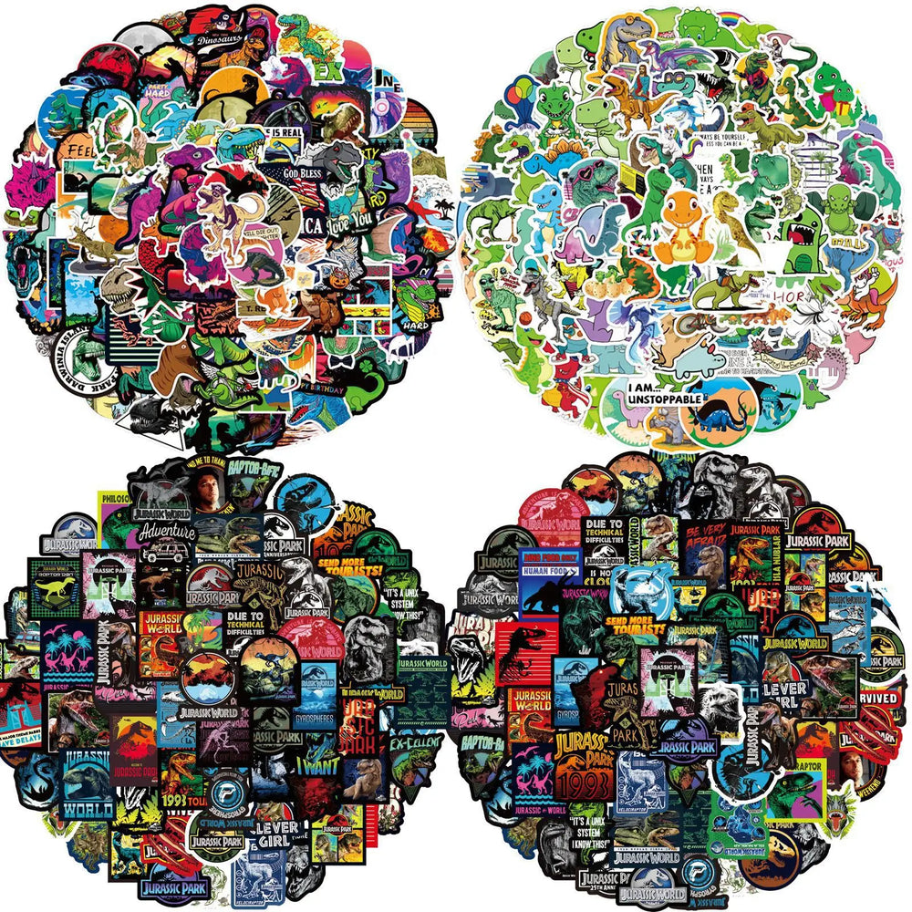 75pcs Dinosaur Cartoon Graffiti Stickers for Notebook, Scooter, Water Cup, Luggage, Laptop, Phone, Kids Toys (ONLINE ORDER ONLY)