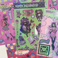 Korean ins Sweet Cool Girl Sticker Diary Scrapbooking DIY Album Decoration Sticker Aesthetic Stationery Art Supplies Personalizd (ONLINE ORDER ONLY)