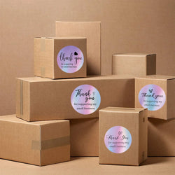 500pcs/roll Thank You Sticker 3.8cm Hologram Silver for Supporting Small Business Labels Envelope Sealing Gift Packaging Sticker (ONLINE ORDER ONLY)