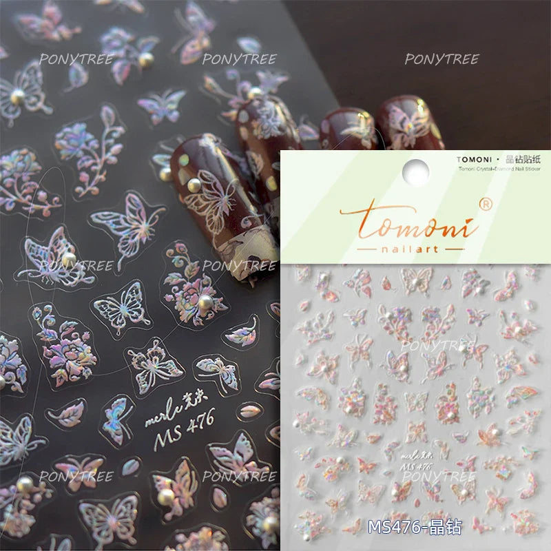 White Pink Baby Child Angel Wing Heart Bowknot Leaves Key Star Cupid's Arrow Archery Adhesive Nail Art Stickers Manicure Decals (ONLINE ORDER ONLY)