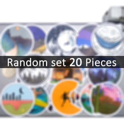 20/30/50Pieces Travel Stickers Camping Climbing Hiking Forest Explore Outside Trip for Phone Motorcycle Car Bike Laptop Sticker (Online Order Only)