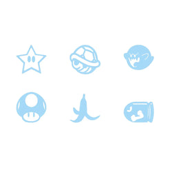 Set Of 6 Blank Button Car Sticker And Truck Vehicle White Blank Buttons The Car Interior  Decoration Die Cutting  Vinyl Decals (ONLINE ORDER ONLY)