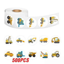 100-500pcs Engineering vehicle Stickers Cute Handmade Stickers Party Gifts Decorative Labels Scrapbook Stationery Stickers (Online Order Only)