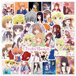 50pcs Fruits Basket Anime Stickers for Luggage, Water Bottles, Phones, Laptops, Scooters, Refrigerators (Online Order Only)
