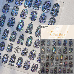 Baroque Figure Flower Totem Geometric Star Love Heart Hot Stamping Embossed Relief Self Adhesive Nail Art Sticker Manicure Decal (ONLINE ORDER ONLY)