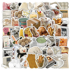 Vintage Vsco Art Cartoon Graffiti Stickers Retro Decals DIY Laptop Fridge Notebook Waterproof Kids Toys 10/30/60pcs (Online Order Only)