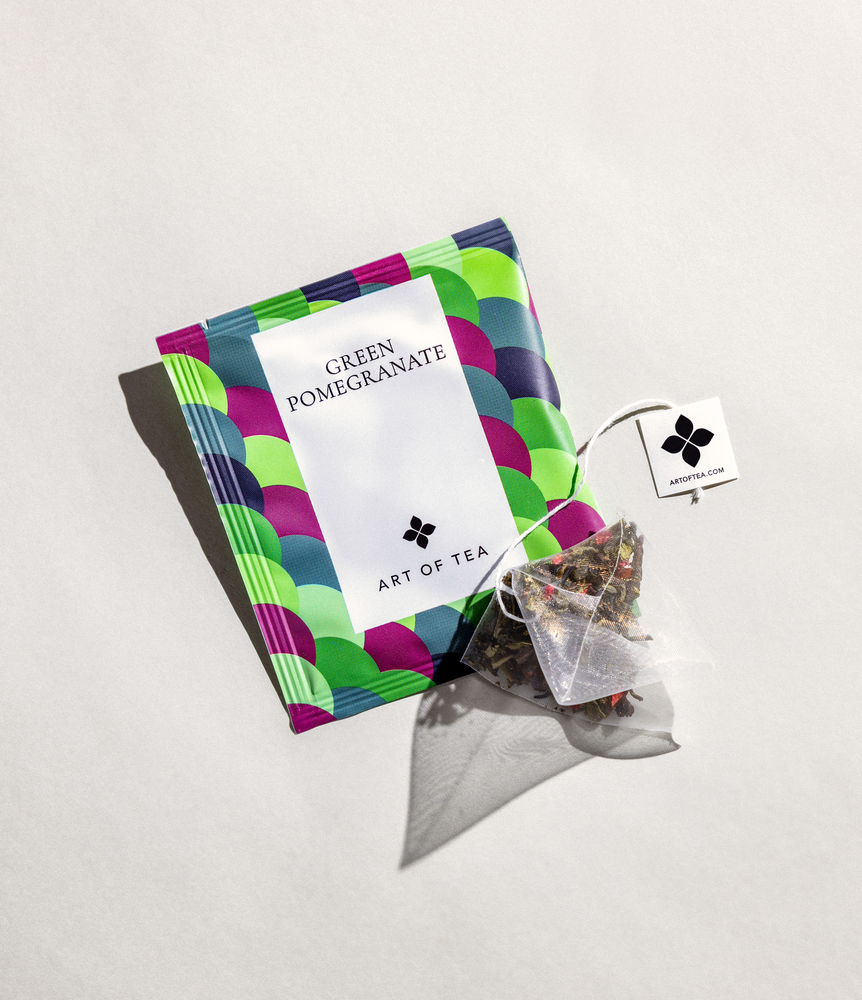 Green Pomegranate Tea Eco Teabag Sachets (Online Only)