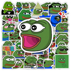 Pepe Frog Stickers Funny Cool DIY Gift Toy Pack Graffiti Decal for Phone Laptop scrapbook Skateboard Waterproof Stickers (ONLINE ORDER ONLY)