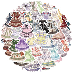 Cartoon Lolita Girls' Skirt Stickers for Suitcase, Skateboard, Laptop, Luggage, Phone, Car (ONLINE ORDER ONLY)