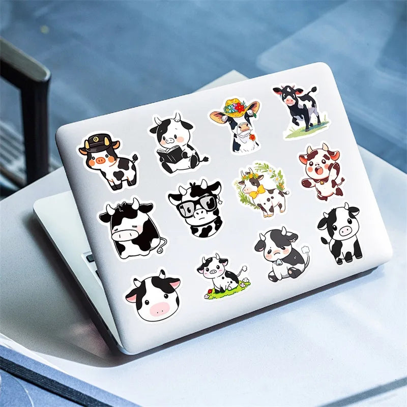 10/30/50PCS Cute Cow PVC Sticker Aesthetic DIY Children's Decoration Scrapbooking Korean Stationery School Supplies for Kids (ONLINE ORDER ONLY)