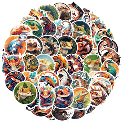Cartoon Reptile Stickers for Suitcase, Skateboard, Laptop, Phone - 10/30/50Pcs Decal Set (ONLINE ORDER ONLY)