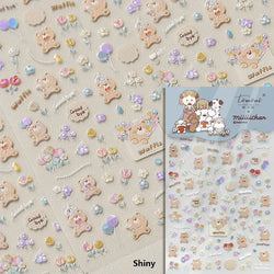 Cookies Chocolate Love Heart Flower Bowknot Rabbit Bunny Lace Bear Star Bouquet Rabbit Adhesive Nail Art Sticker Manicure Decal (ONLINE ORDER ONLY)