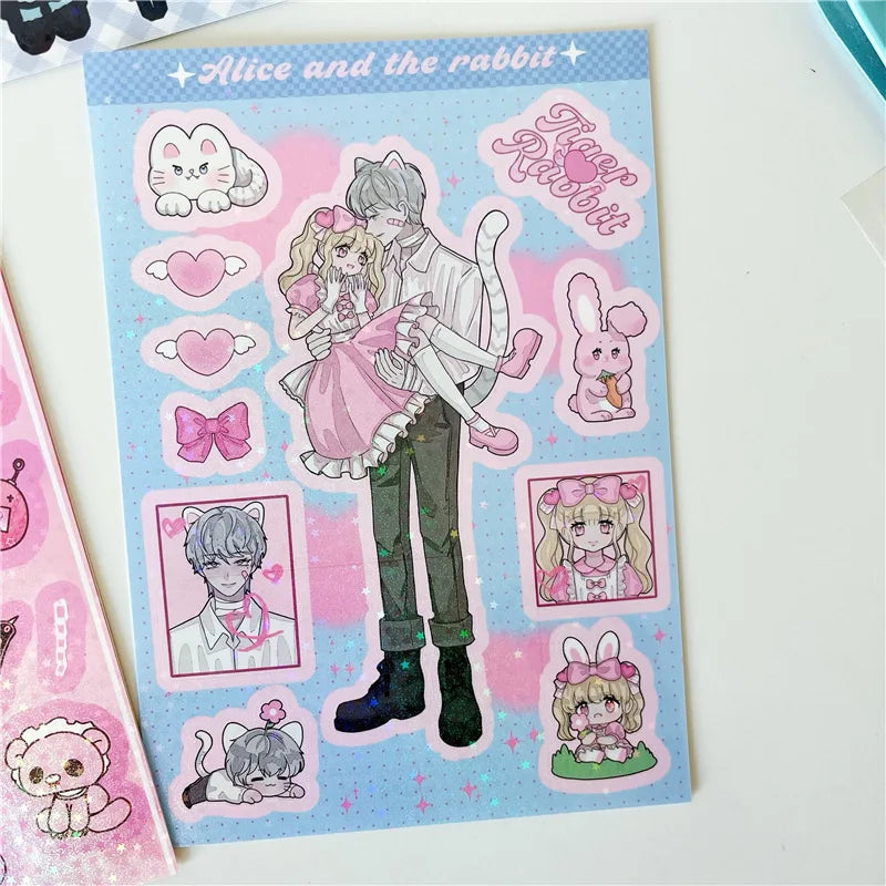 Original Cute Sweet Maid Anime Series Sticker Scrapbooking DIY Album Decoration Sticker Aesthetic Personalized Kawaii Stationery (ONLINE ORDER ONLY)