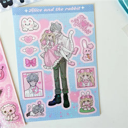 Original Cute Sweet Maid Anime Series Sticker Scrapbooking DIY Album Decoration Sticker Aesthetic Personalized Kawaii Stationery (ONLINE ORDER ONLY)