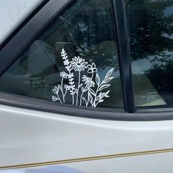 Wildflower Car Stickers Decoration Bumper Rear Window Fashion Stickers Plant Lover Creative Sport PVC Vinyl Decals (ONLINE ORDER ONLY)
