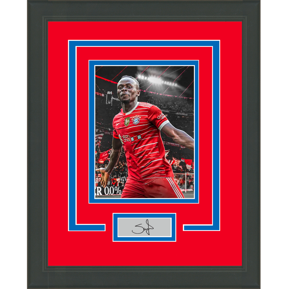 Framed Sadio Mane Facsimile Laser Engraved Signature Auto Bayern Munich 11x14 Soccer Futbol Photo (ONLINE ORDER ONLY)