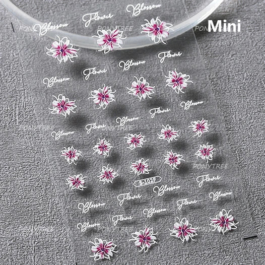Graceful Peach Blossom Blessing Sachet Pretty Buckle Tassels Pendant Antique Radiant Adhesive Nail Art Stickers Manicure Decals (ONLINE ORDER ONLY)