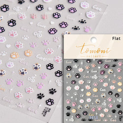 Lovely Cartoon Halo Dyeing Cat Bowkbot Paw Kitten Star Love Charming Self Adhesive Nail Art Sticker Cute Animals Manicure Decal (ONLINE ORDER ONLY)