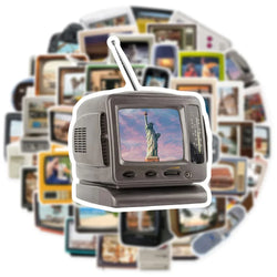 10/30/50pcs Retro Equipment  Phone CD Tape Computer Stickers Vintage Decals Laptop Motorcycle Luggage Car Waterproof Sticker Toy (ONLINE ORDER ONLY)
