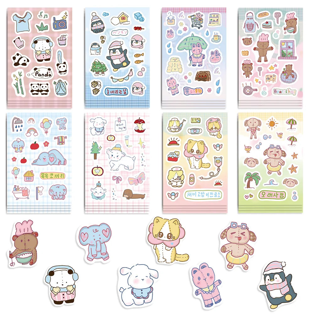8/16/32pcs Animals Elephant Penguin Sticker Children DIY Puzzle Funny Assemble Stickers Kids Educational Toys Boys Girls Gifts﻿ (ONLINE ORDER ONLY)